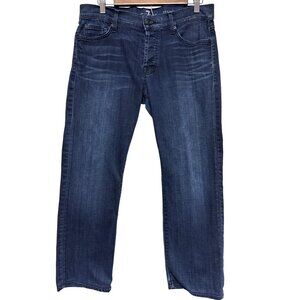 7 For All Mankind Men's Standard Concealed Button Fly Jeans Straight Leg Size 33
